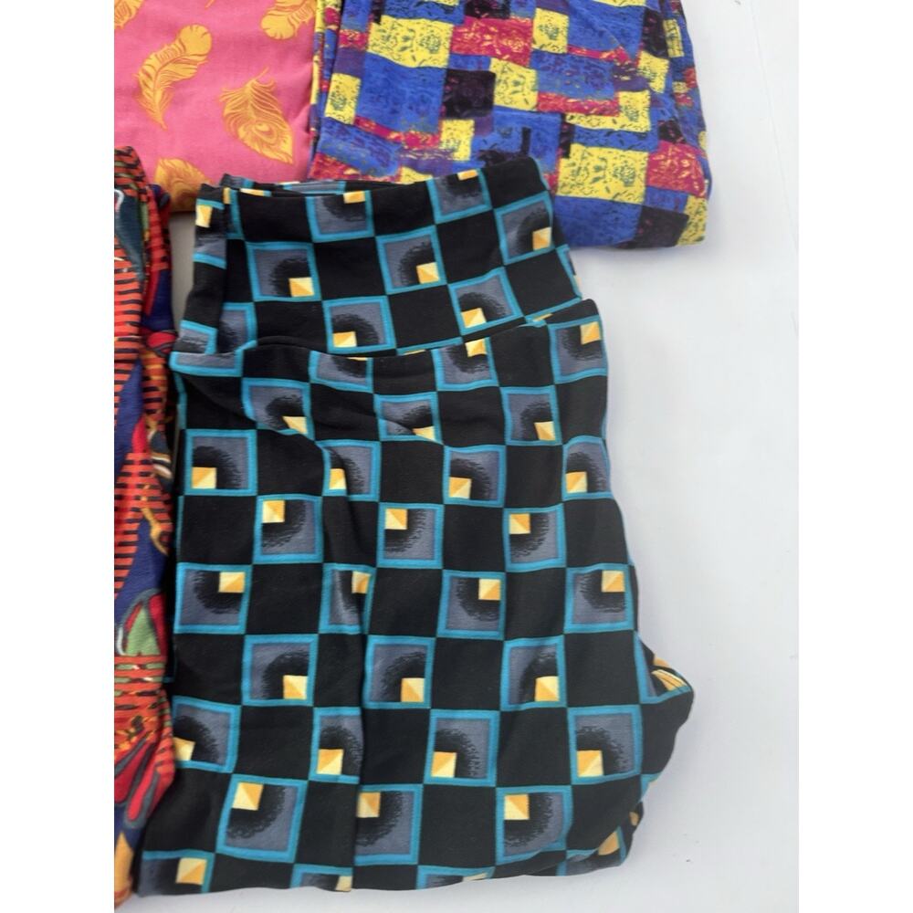 LuLaRoe Leggings LOT of 5 Multicolor Prints OS One Size NEW #LLR6 - Picture 6 of 6